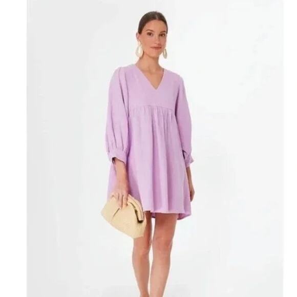 Pomander Place by Tuckernuck Lavender Gauze Millie Dress Large NWT - Picture 1 of 8